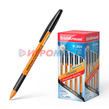 Ручки шариковые Ручка шариковая R-301 Orange Stick&amp;Grip 0.7, цвет чернил черный