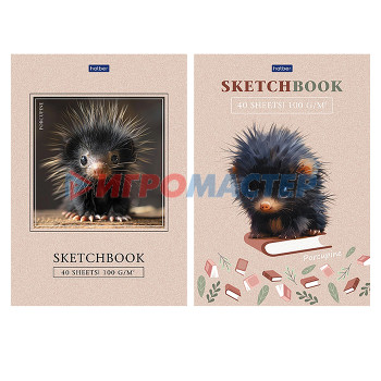 Блокнот SketchBook 40л А5ф &quot;Крошка дикобраз&quot; без линовки 100г/кв.м отрывная склейка