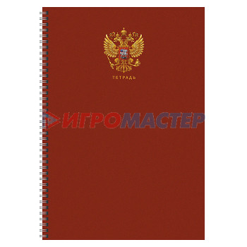 Тетради 60-96 листов Тетрадь 80л. А4, линия &quot;Государственный символ&quot; евроспираль.
